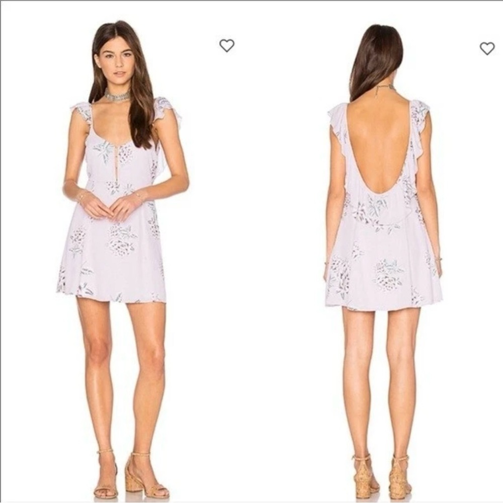 Show Me Your MuMu Delilah Floral Low Back Dress in the color Liv Lov Size S
